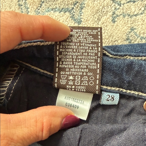 7 For All Mankind Women's Skinny Jeans - Indigo - Picture 7 of 8